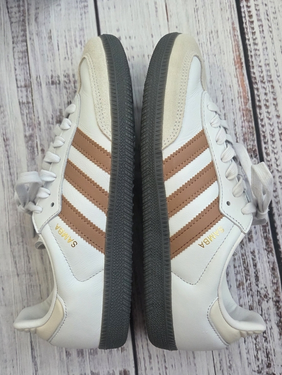 Adidas Samba OG Crystal White Clay Strata Sneakers JR5147 Women's Size 8 EUC - Picture 6 of 11